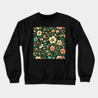 Spring Floral Illustration Crewneck Sweatshirt